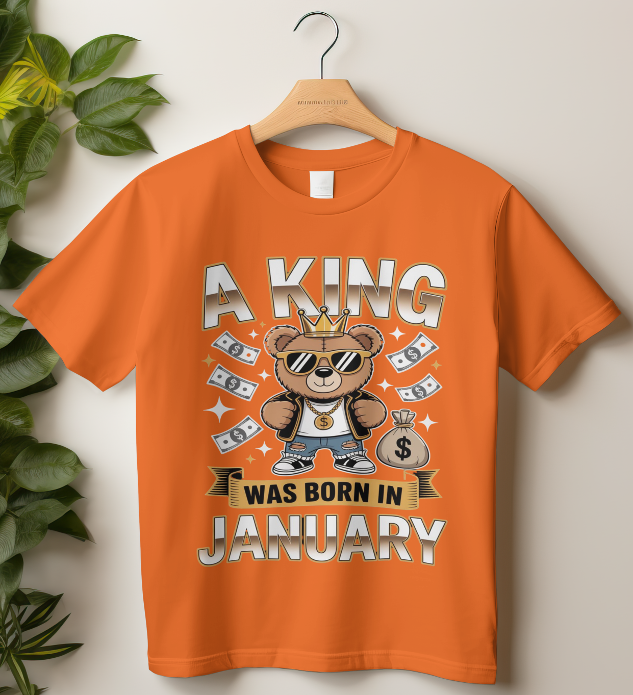 January Birthday Classic Crew T-Shirt (A King was born in January)