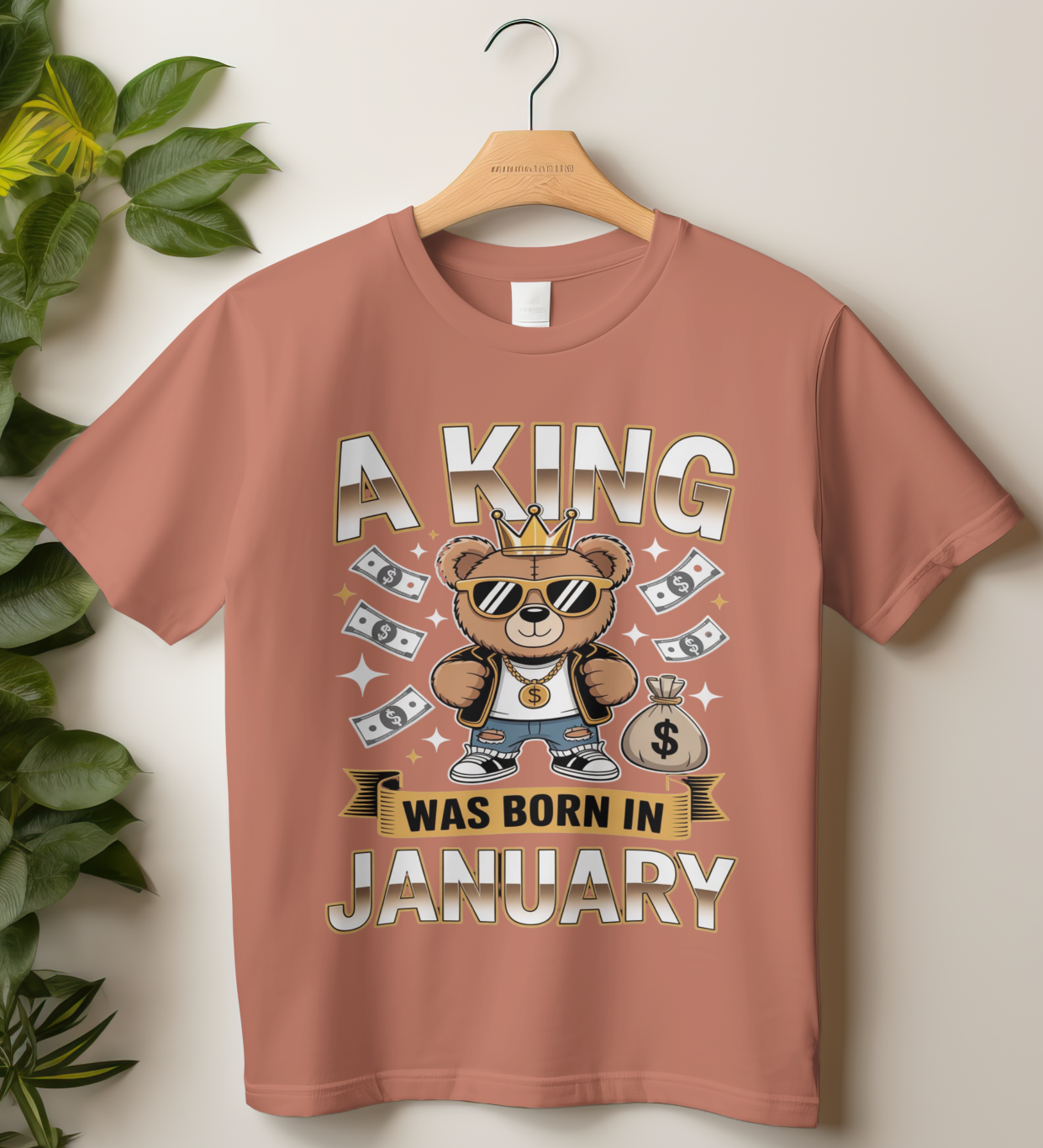 January Birthday Classic Crew T-Shirt (A King was born in January)