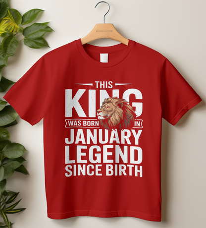 January Birthday Classic Crew T-Shirt (This King Was Born in January)
