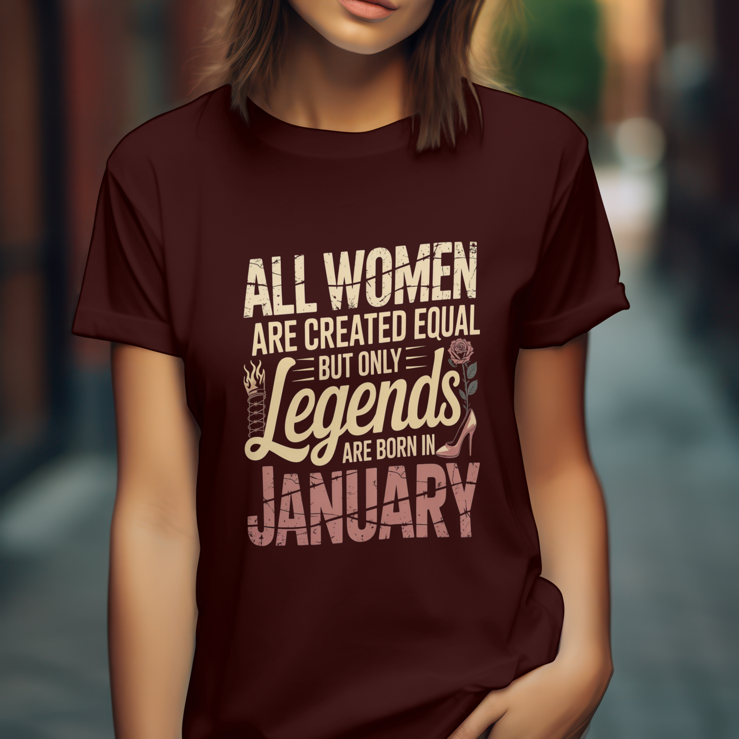 January Birthday Women's Classic T-Shirt (All WOMEN Are Created Equal, but Only Legends Are Born in January)