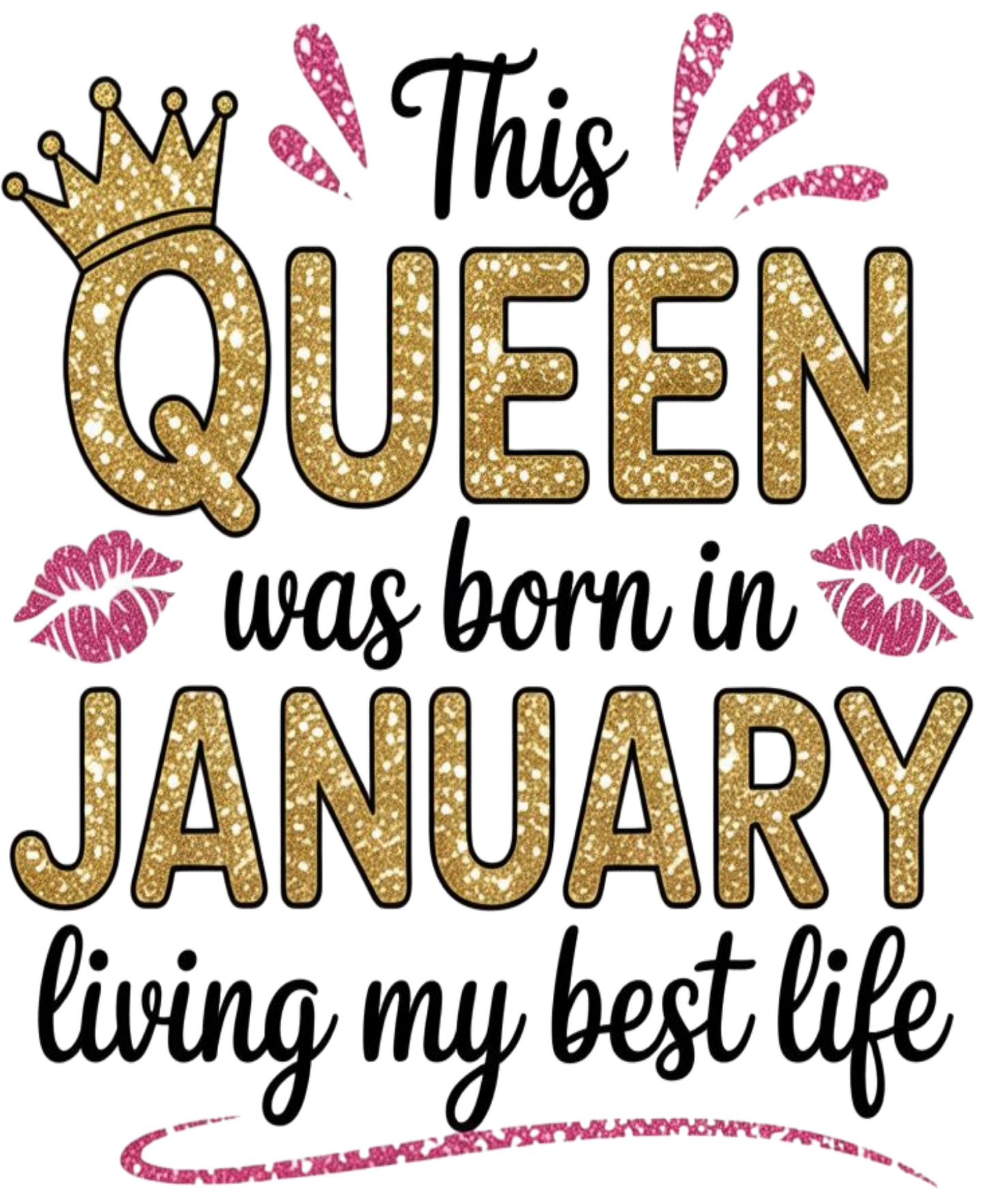 January Birthday Women's Classic T-Shirt (This QUEEN was born in JANUARY, Living my best life)