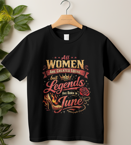June Birthday Women's Classic T-Shirt (All WOMEN Are Created Equal, but Only Legends Are Born in June)
