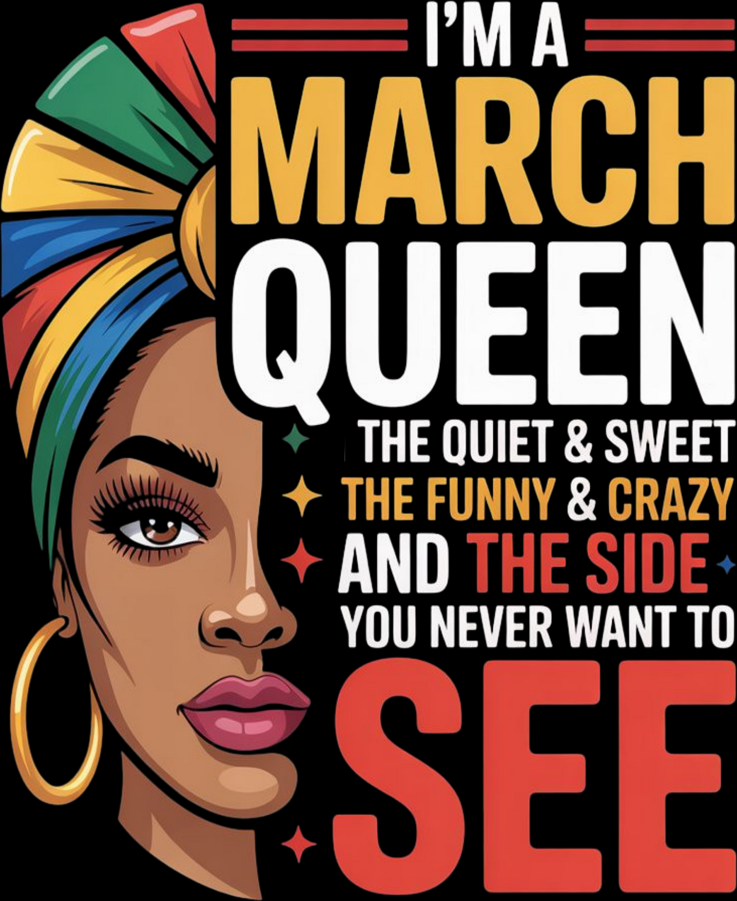 March Birthday Female Sweatshirt (I'm a March Queen)