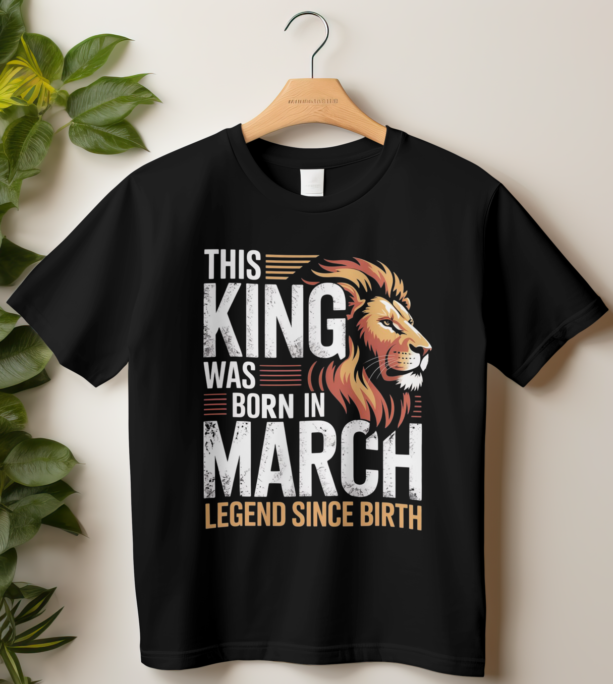 March Birthday Classic Crew T-Shirt (This King was Born in March D-I)