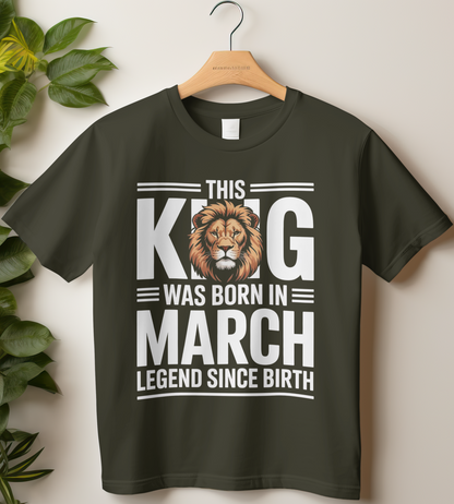 March Birthday Male Classic Crew T-Shirt (This King was born in March D-II)
