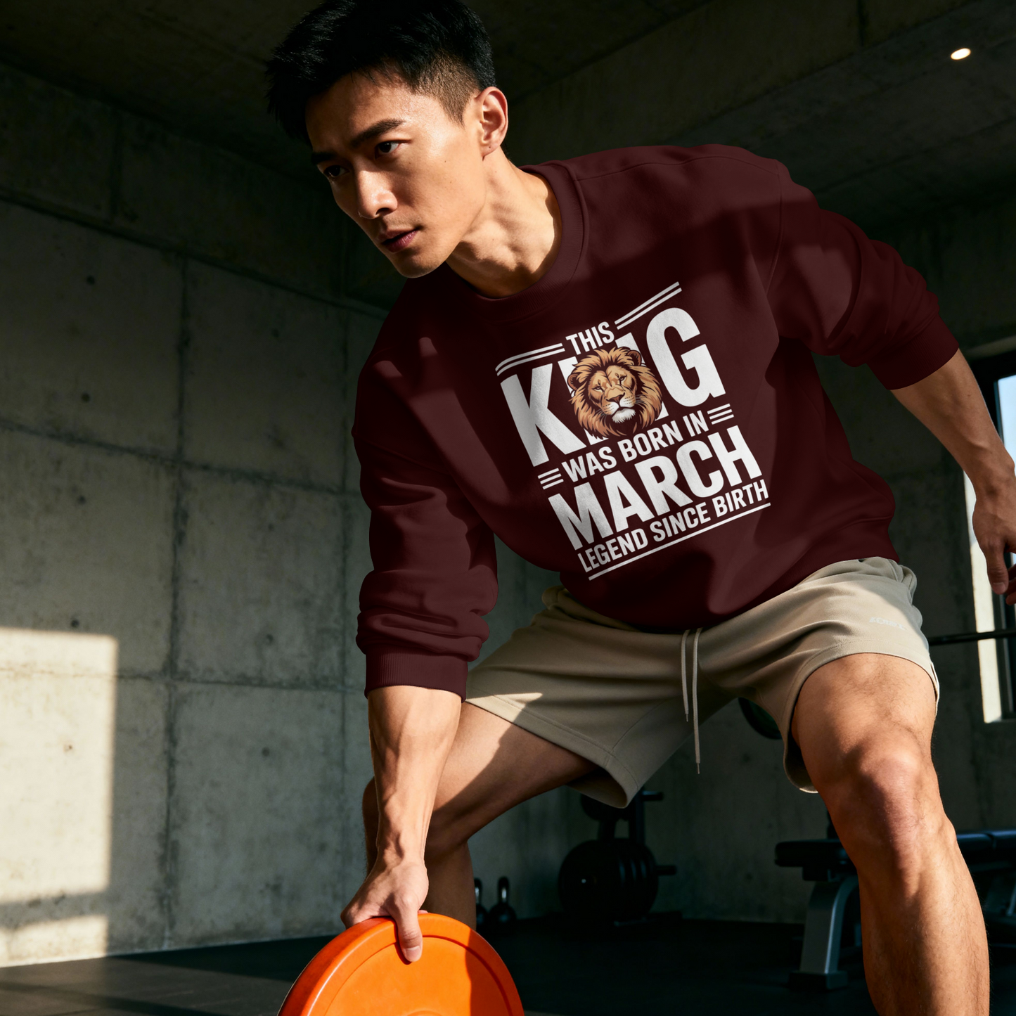 March Birthday Male Sweatshirt (This King Was Born In March)