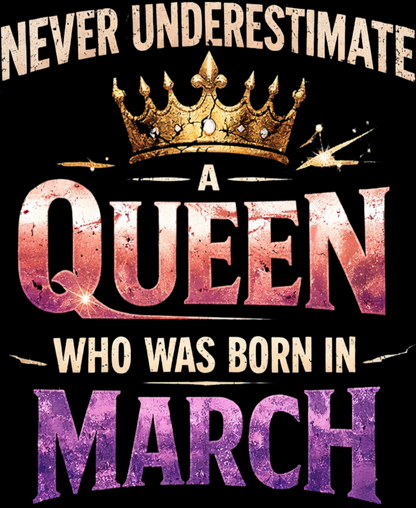 March Birthday Girl's Classic T-Shirt (Never Underestimate a Queen)