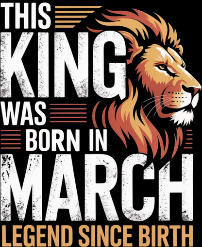 March Birthday Male Hoodie (This King was born in March)