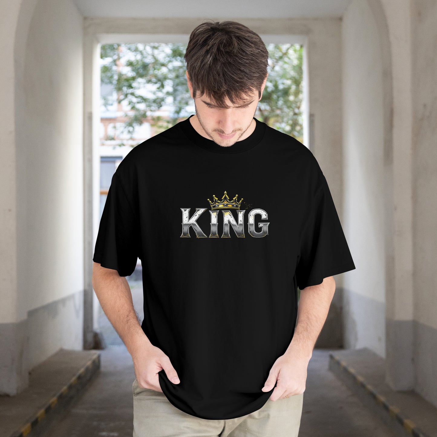 November Birthday Unisex Terry Oversized Tee Half Sleeve (Never Underestimate a King)