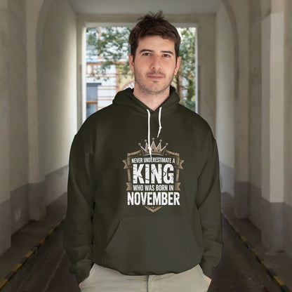 November Birthday Unisex Hoodie Full Sleeve (Never Underestimate a King)