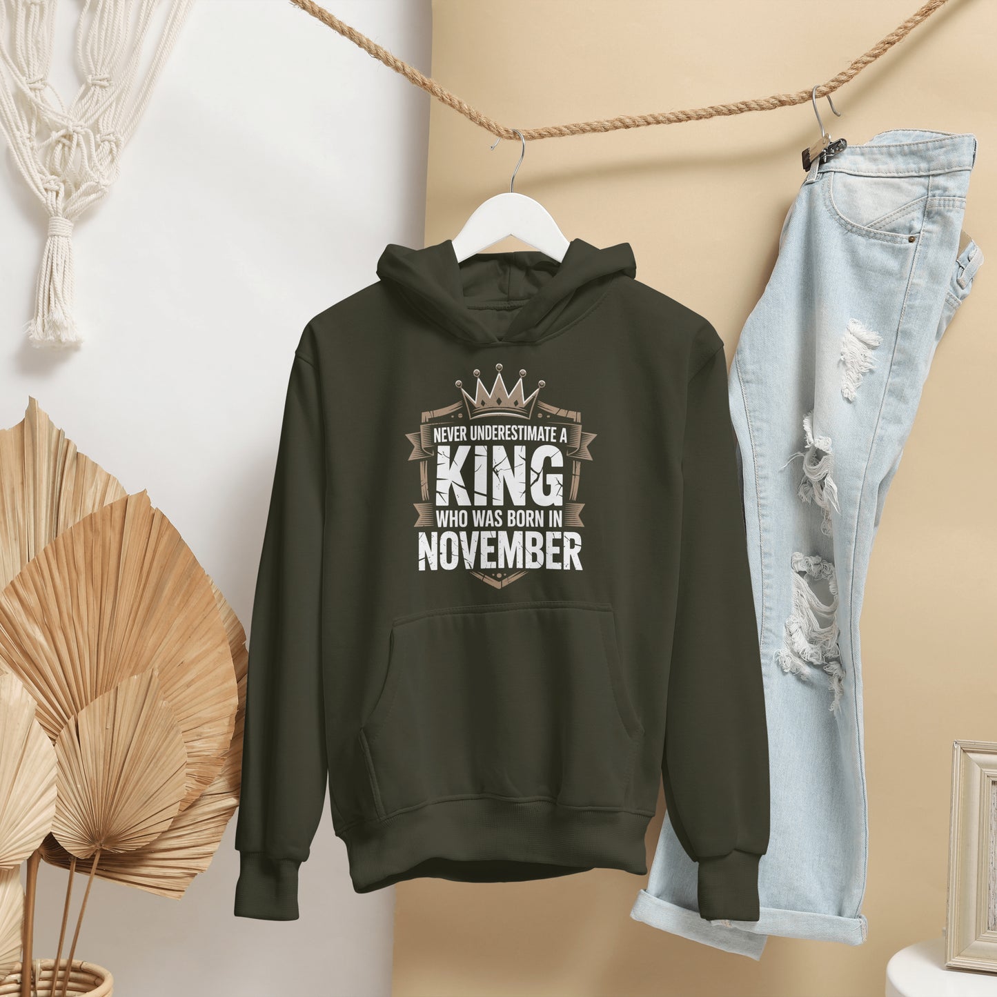 November Birthday Unisex Hoodie Full Sleeve (Never Underestimate a King)