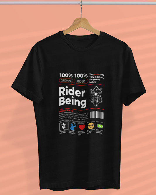 Round Neck Half Sleeve Biker T-Shirt (Rider Being)