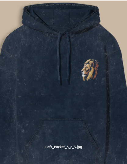 February Birthday Acid Washed Hoodie (This King was Born in February)