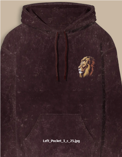 February Birthday Acid Washed Hoodie (This King was Born in February)