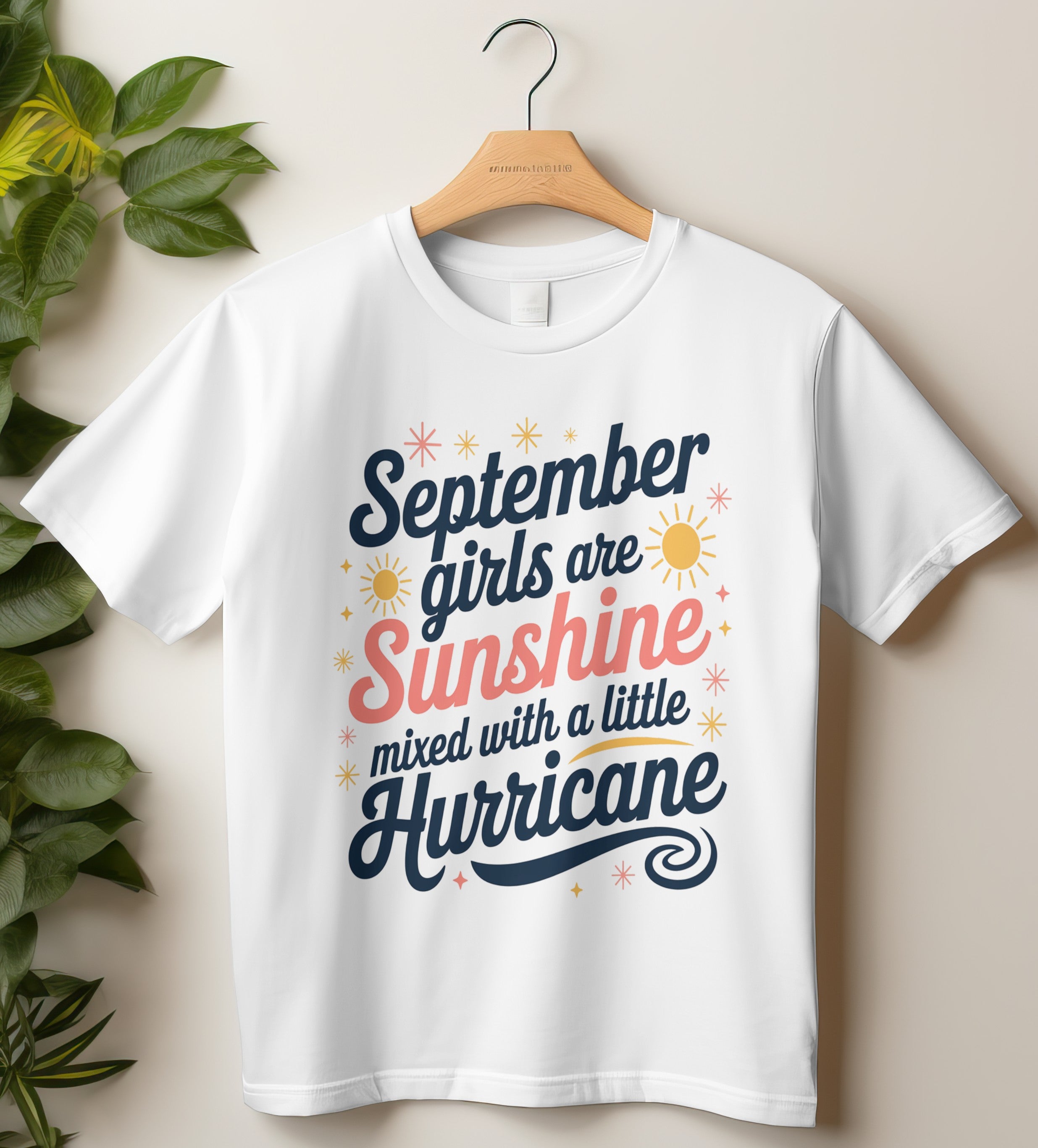 September Birthday T-shirt Round Neck Half Sleeve (September Girls