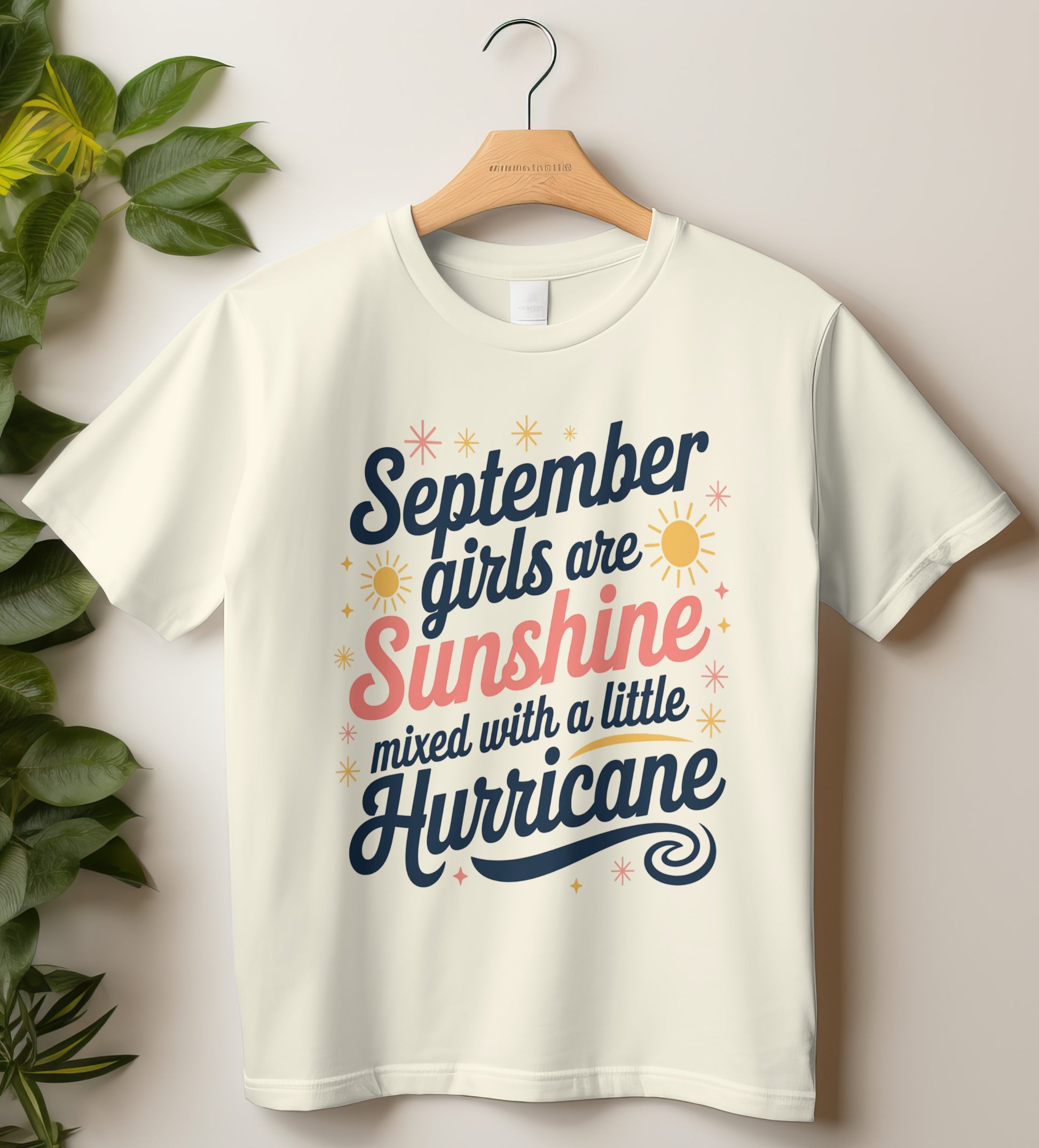 September Birthday T-shirt Round Neck Half Sleeve (September Girls
