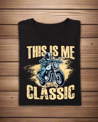 Round Neck Half Sleeve Biker T-Shirt (This is me being Classic)