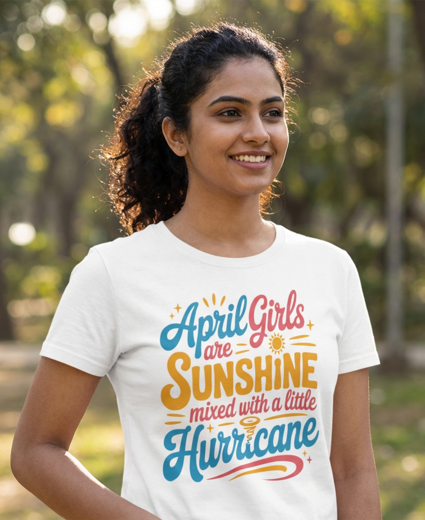 April Birthday Girl's Classic T-Shirt (April Girls are Sunshine)