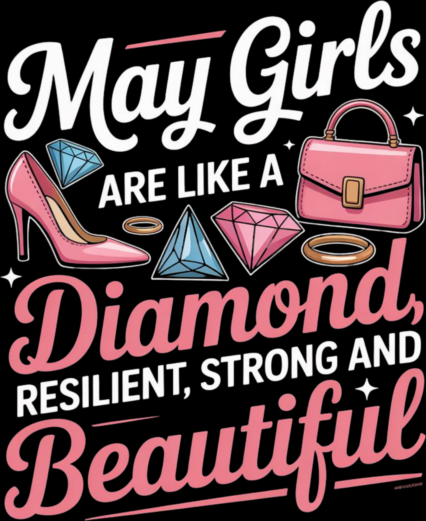 May Birthday Female Cropped Hoodie (May Girls are like a Diamond)