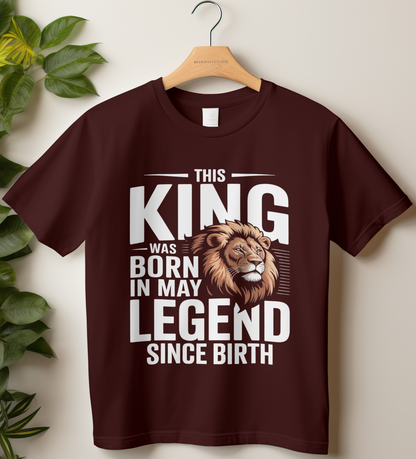 May Birthday Male Classic Crew T-Shirt (This King was born in May)