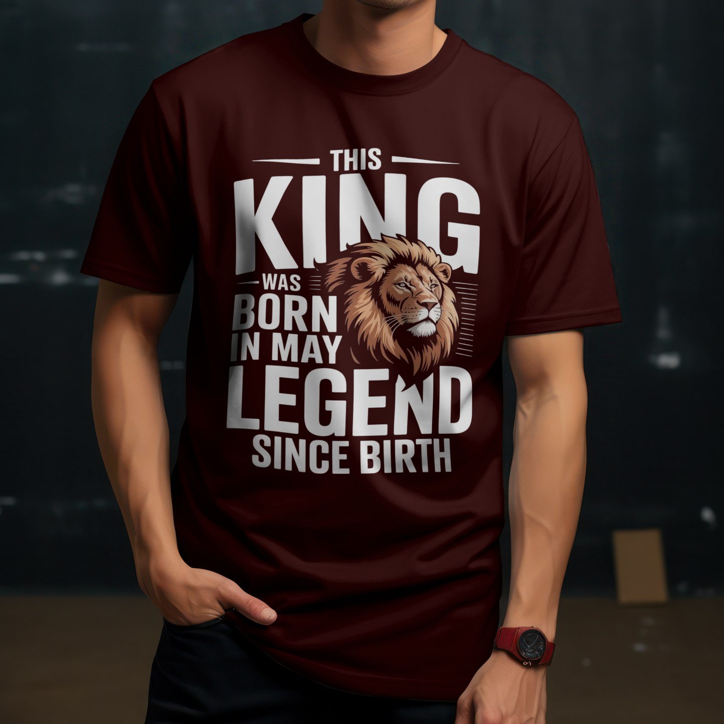 May Birthday Male Classic Crew T-Shirt (This King was born in May)