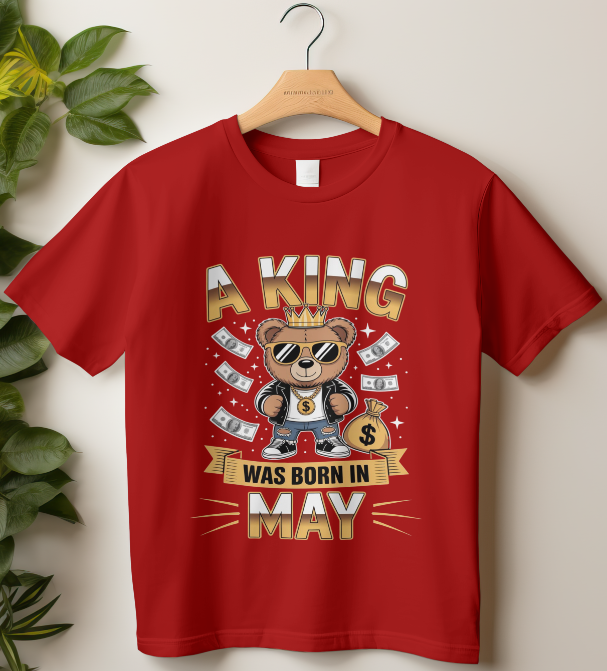 May Birthday Male Classic Crew T-Shirt (A King Was Born in May)