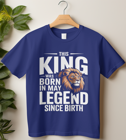 May Birthday Male Classic Crew T-Shirt (This King was born in May)