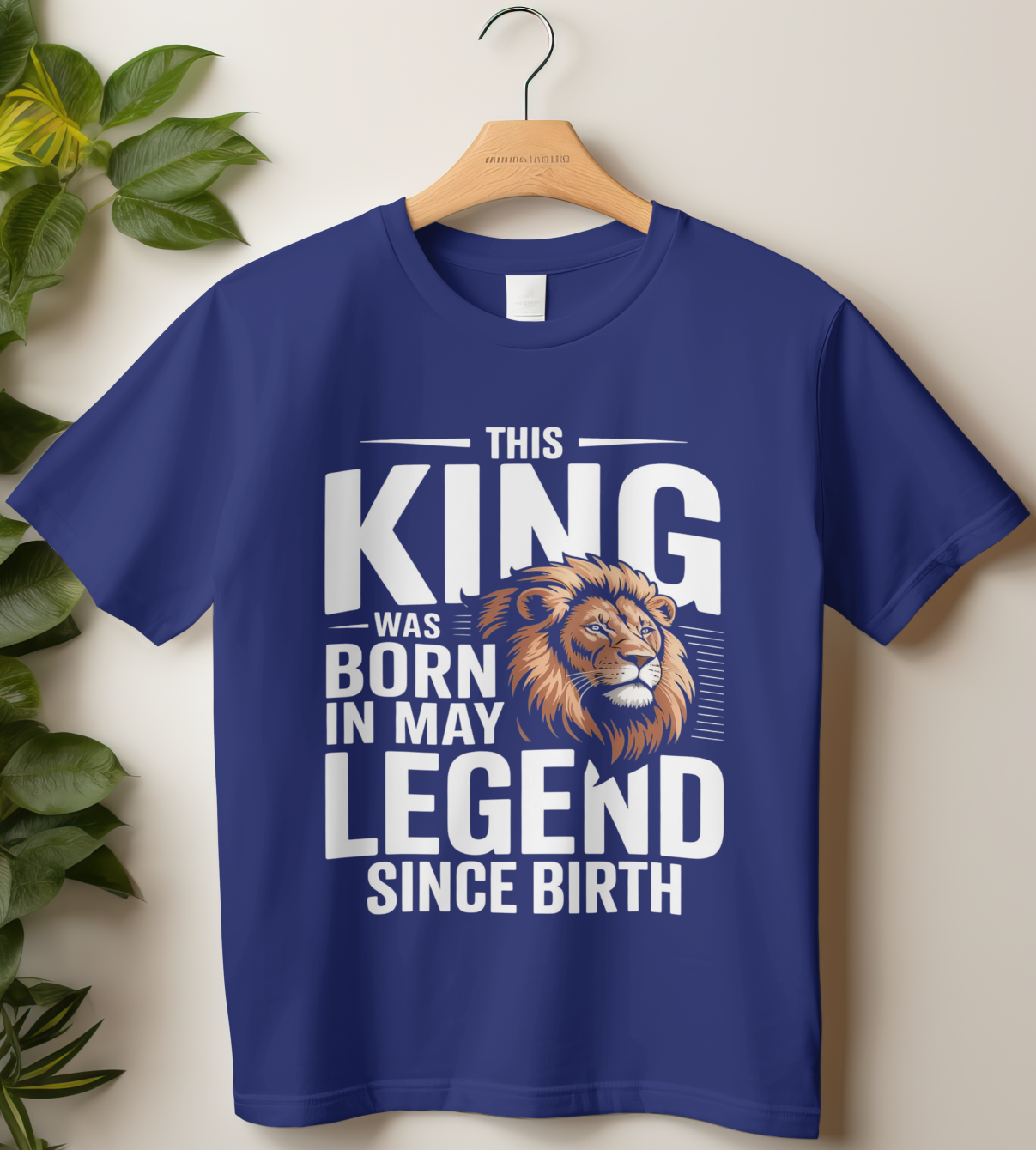May Birthday Male Classic Crew T-Shirt (This King was born in May)