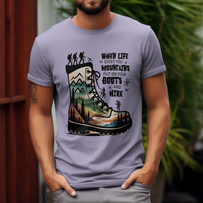 Travel Unisex Classic Crew T-Shirt (When Life Gives you Mountains)