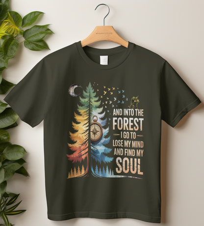 Travel Unisex Classic Crew T-Shirt (And into the Forest)
