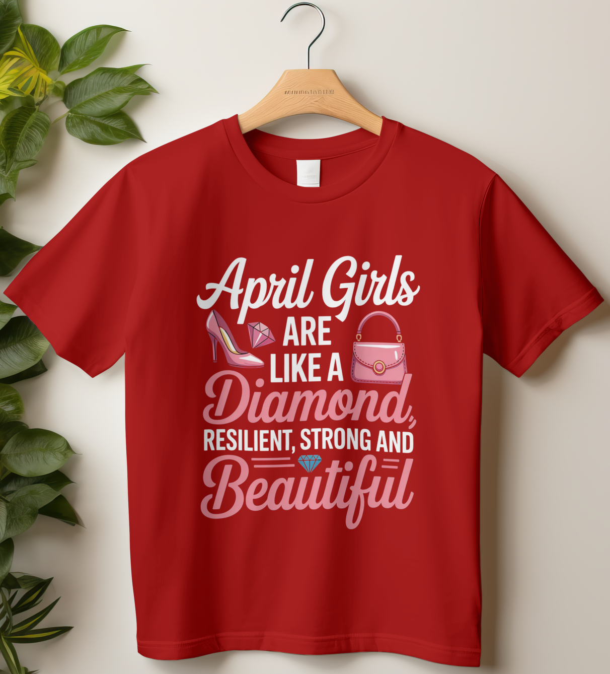 April Birthday Girl's Classic T-Shirt (April Girls are like a diamond)