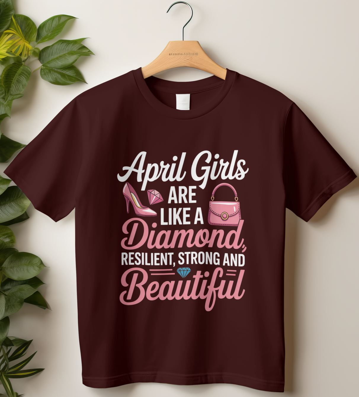 April Birthday Girl's Classic T-Shirt (April Girls are like a diamond)