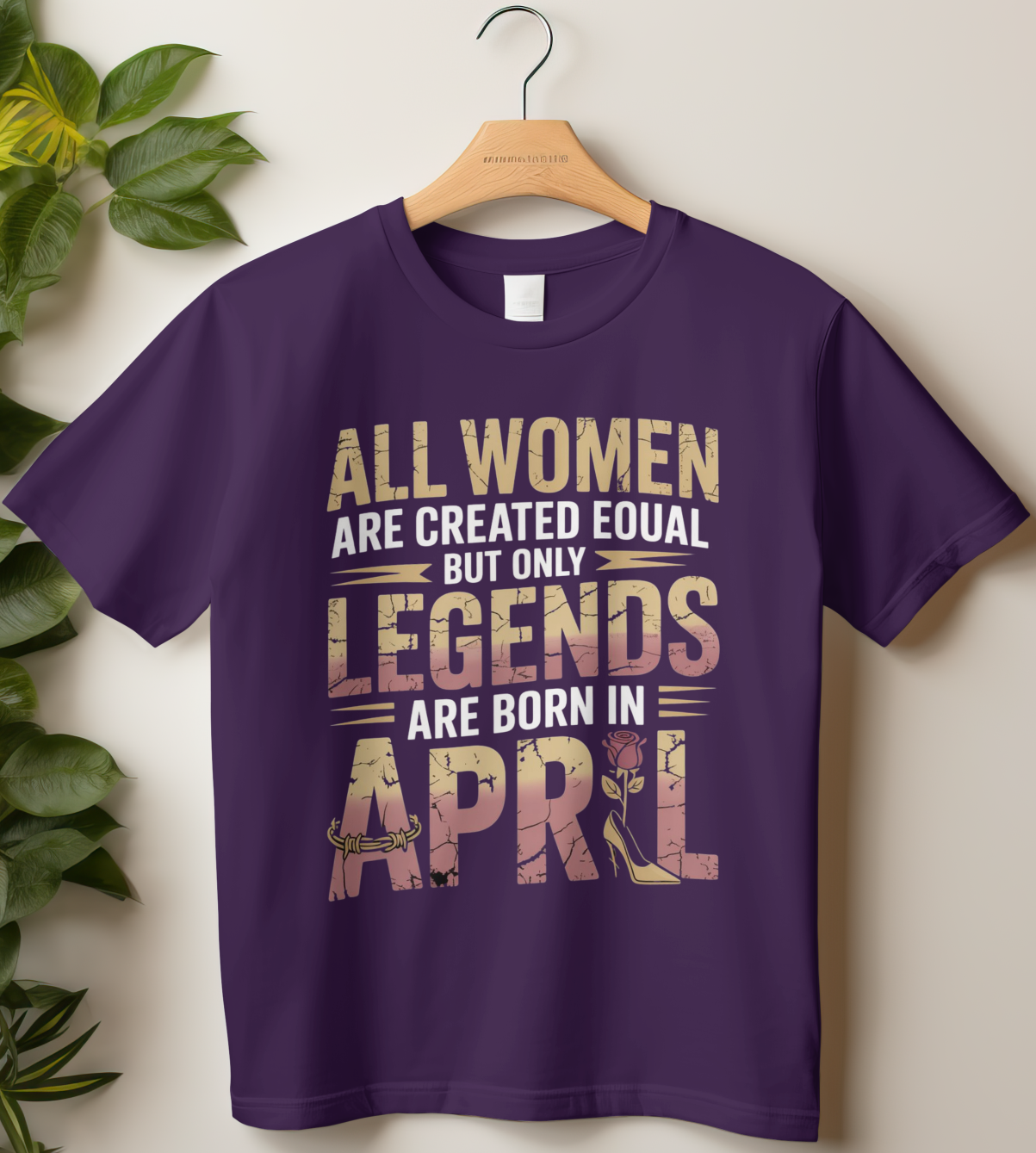 April Birthday Girl's Classic T-Shirt (All WOMEN Are Created Equal)