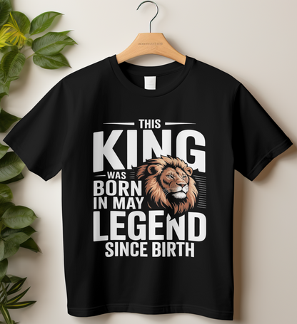 May Birthday Male Classic Crew T-Shirt (This King was born in May)