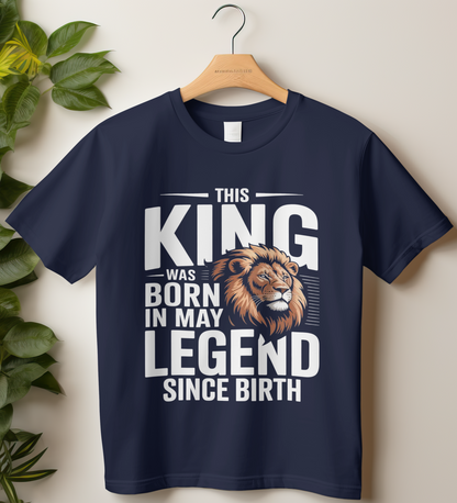 May Birthday Male Classic Crew T-Shirt (This King was born in May)