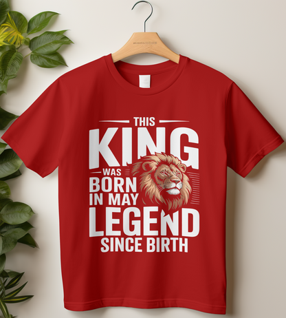 May Birthday Male Classic Crew T-Shirt (This King was born in May)