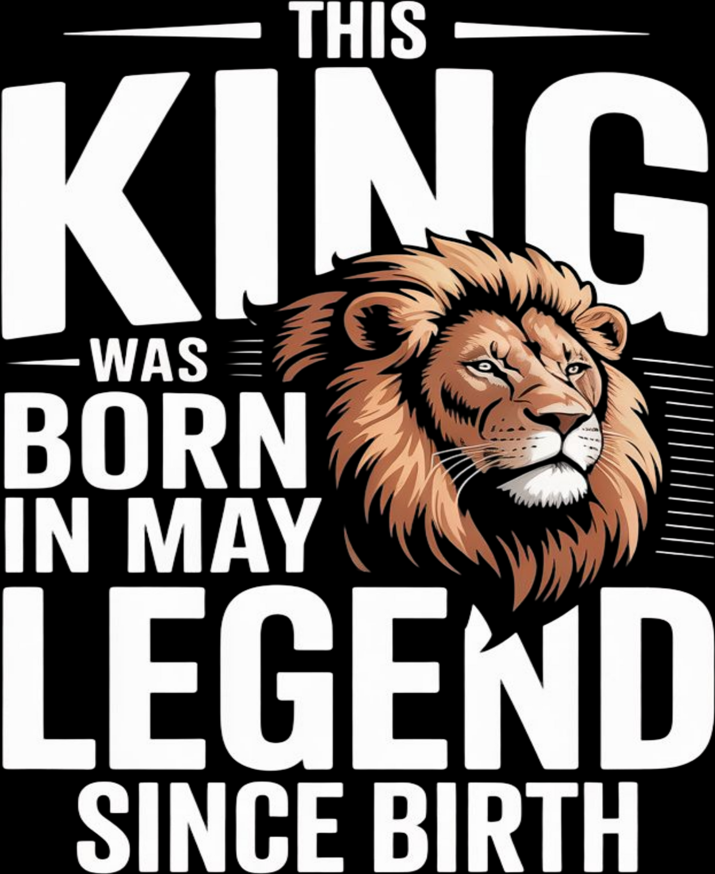 May Birthday Male Classic Crew T-Shirt (This King was born in May)