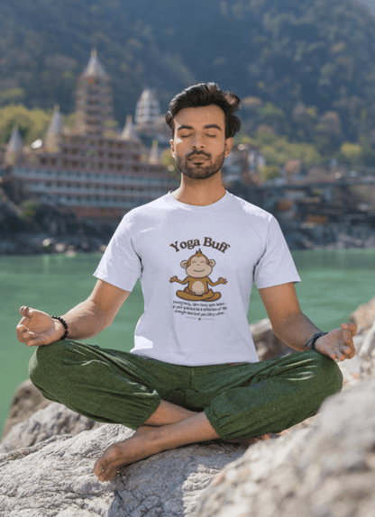 Round Neck Men T-Shirt Half Sleeve (Yoga Buff)