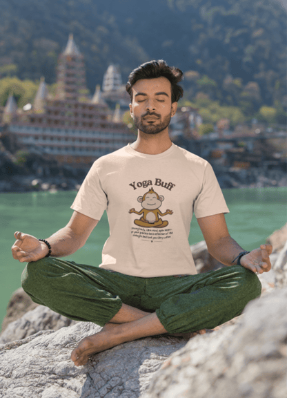 Round Neck Men T-Shirt Half Sleeve (Yoga Buff)