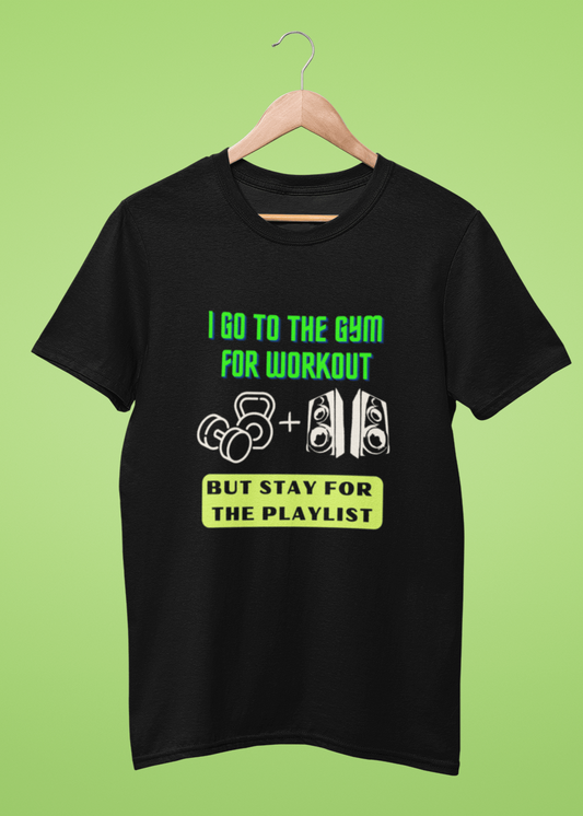 Round Neck Men T-Shirt (I go to the gym for Workout)