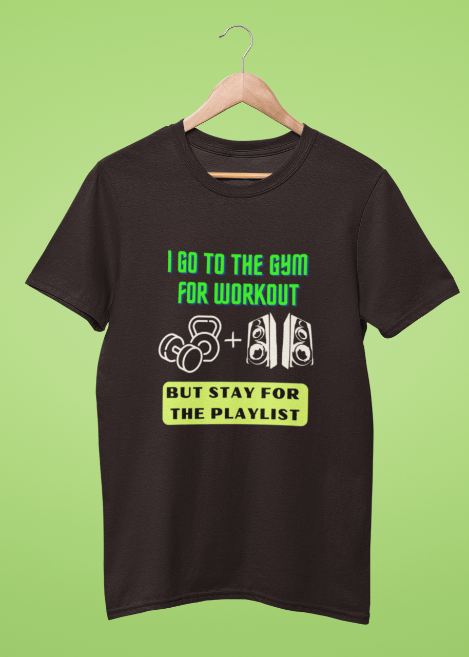 Round Neck Men T-Shirt (I go to the gym for Workout)