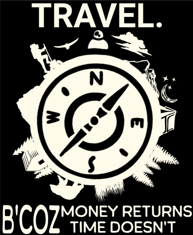 Round Neck Half Sleeve Travel T-Shirt (Travel because money returns time doesn't)